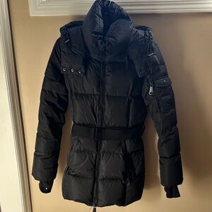 SAM. Soho belted down mid length puffer jacket